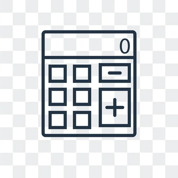 Vector calculatorpictogram geïsoleerd op transparante achtergrond, Calculator logo ontwerp — Stockvector
