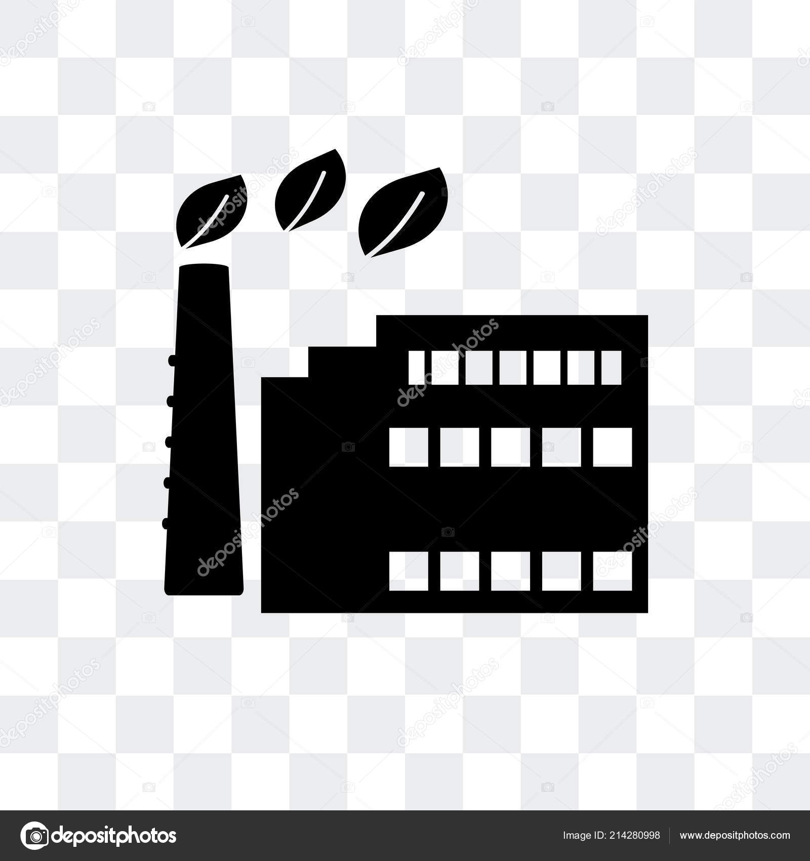 エコ工場ベクトルのアイコンが透明な背景 エコに分離 ストックベクター C Bestvectorstock