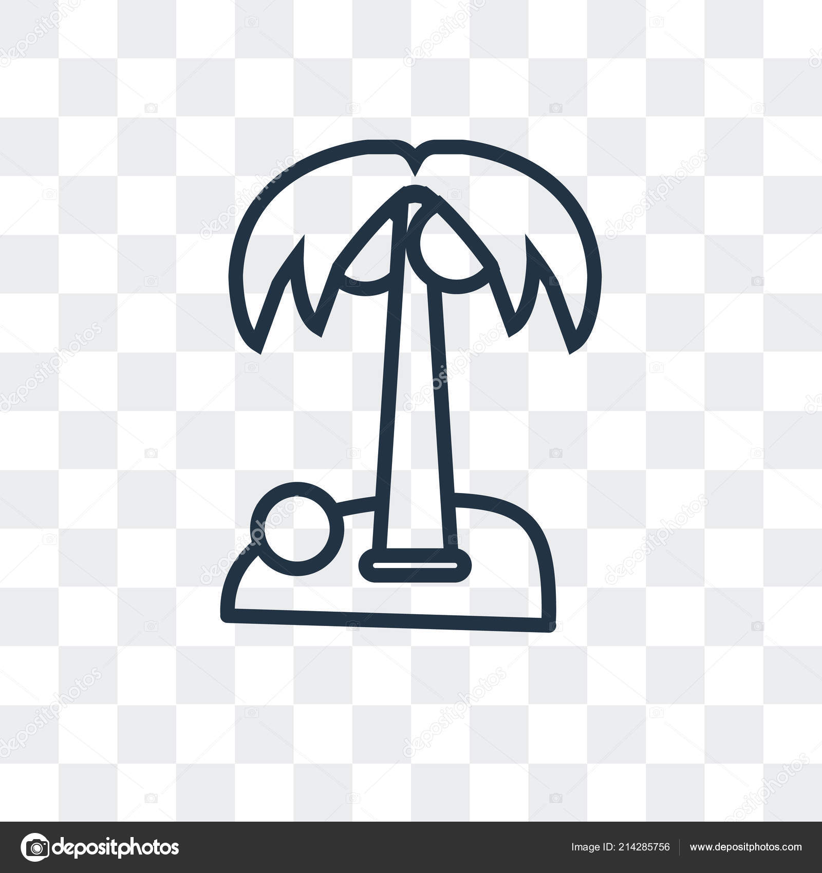 Beach Vector Icon Isolated On Transparent Background Beach