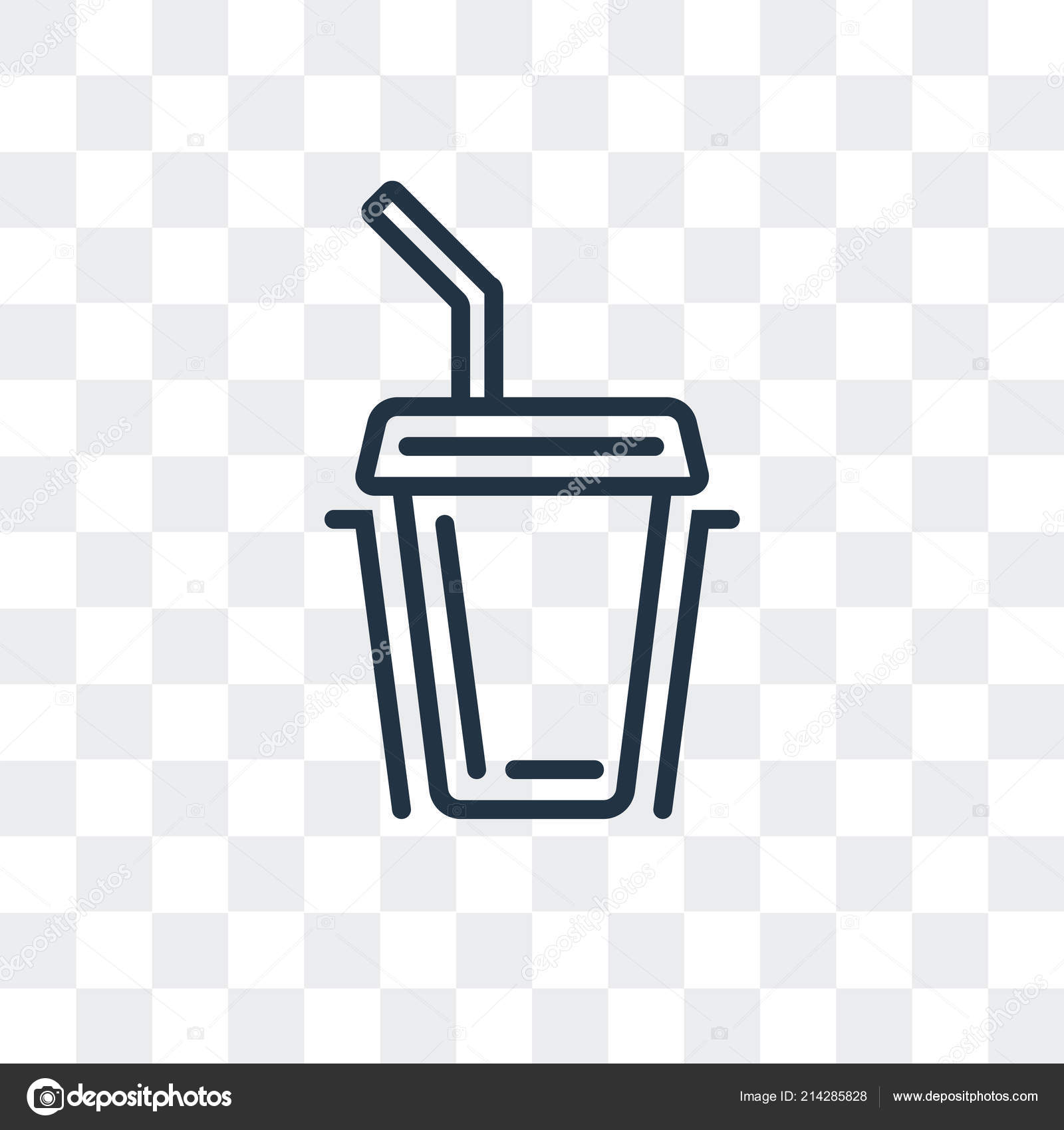Soft Drink Vector Icon Isolated On Transparent Background Soft