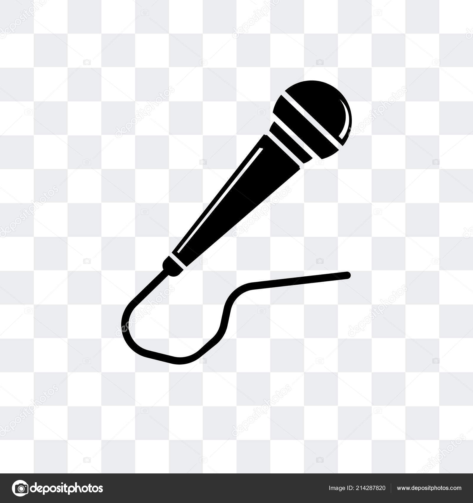 Microphone vector icon isolated on transparent background ...