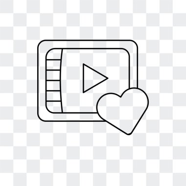 Saydam arka plan üzerinde Vid izole video oynatıcı vektör simgesi