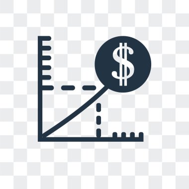 Saydam arka plan üzerinde büyüme logo tasarımı izole büyüme vektör simgesi