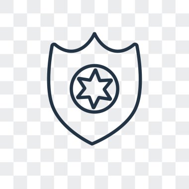 Saydam arka plan üzerinde kalkan logo tasarımı izole kalkan vektör simgesi