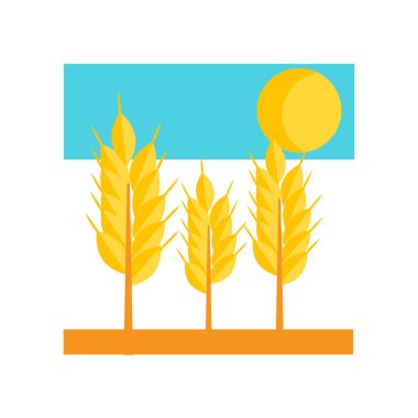 Buğday simge vektör izole beyaz arka plan, buğday işareti, nat