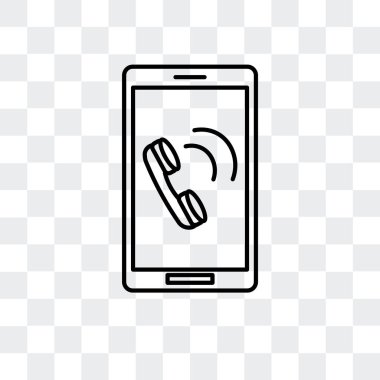 Saydam arka plan üzerinde Smartphone logo tasarımı izole Smartphone vektör simgesi