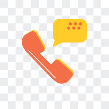 Saydam arka plan üzerinde P izole telefon alıcı vektör simgesi