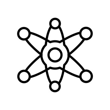 Beyaz arka plan üzerinde bilim işareti izole bilim simge vektör ,