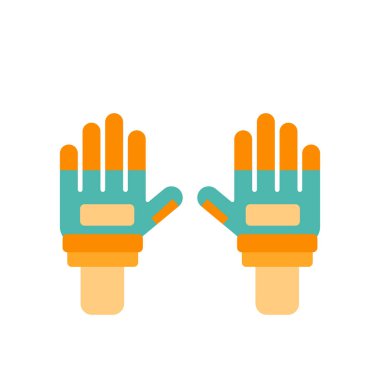 Eldiven simge vektör beyaz zemin üzerine eldiven işareti, s izole