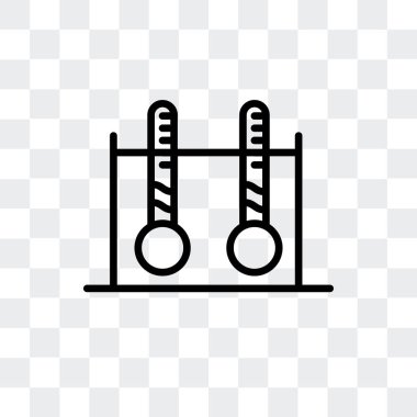 Saydam arka plan üzerinde Test tüpü logo tasarımı izole tüp vektör simgesi