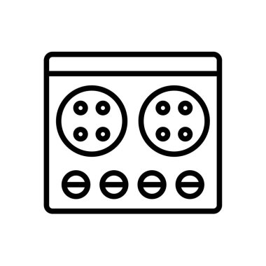 Soba simge vektör, beyaz arka plan üzerinde izole işareti soba