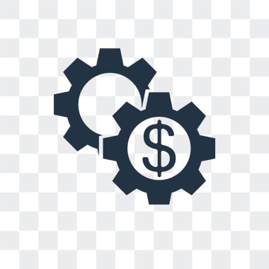 Saydam arka plan üzerinde ayarları logo tasarımı izole ayarları vektör simgesi