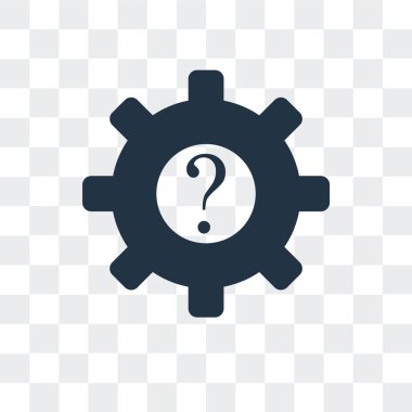 Saydam arka plan üzerinde sorun logo tasarımı izole sorun vektör simgesi