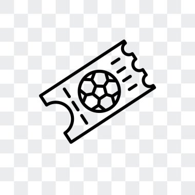 Bilet vektör simge şeffaf arka plan üzerinde bilet logo tasarımı izole