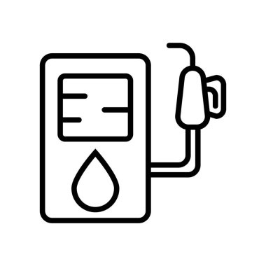 Beyaz arka plan üzerinde gaz meydanının izole benzin istasyonu simge vektör