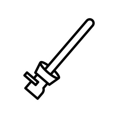 AR değnek simge vektör beyaz arka plan üzerinde Ar değnek işareti izole ,