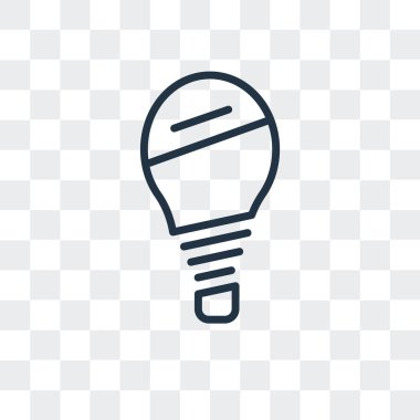 Saydam arka plan üzerinde fikir logo tasarımı izole fikir vektör simgesi