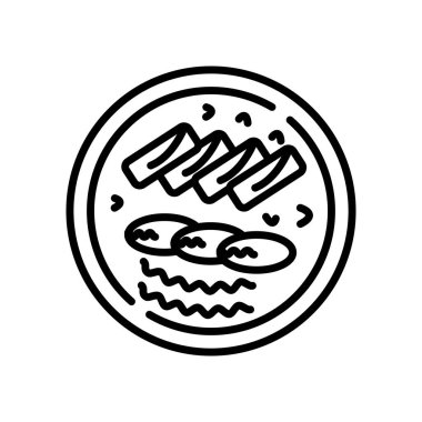 Beyaz arka plan üzerinde Guotie işareti izole Guotie simge vektör