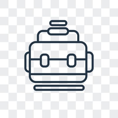 Saydam arka plan üzerinde çanta logo tasarımı izole çanta vektör simgesi