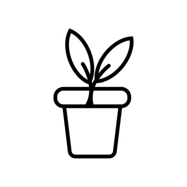 Beyaz arka plan üzerinde bitki işareti izole bitki simge vektör