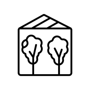 Beyaz arka plan üzerinde sera izole sera simge vektör 