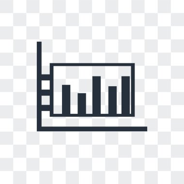 Saydam arka plan üzerinde izole diyagramı vektör simge Bar Bar 