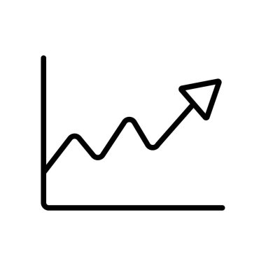 Beyaz arka plan üzerinde çizgi grafik izole çizgi grafik simge vektör 