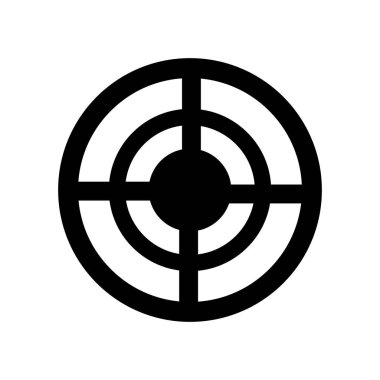 Hedef simge vektör izole beyaz arka plan, hedef işareti, n