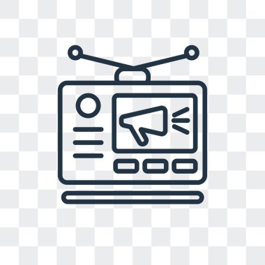 Vektör simgesi üzerinde şeffaf arka plan izole reklam, reklam logo tasarım