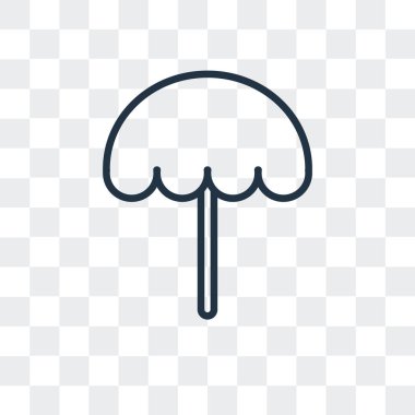 Saydam arka plan üzerinde şemsiye logo tasarımı izole şemsiye vektör simgesi