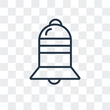 Saydam arka plan üzerinde Bell logo tasarımı izole Bell vektör simgesi