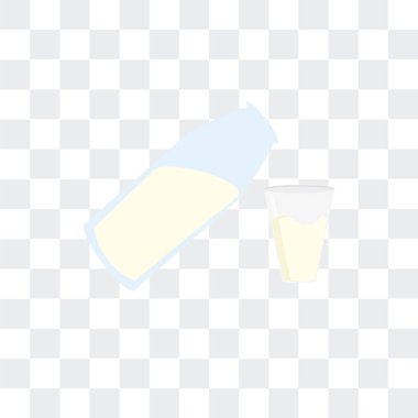 Saydam arka plan üzerinde süt logosu d izole süt vektör simgesi