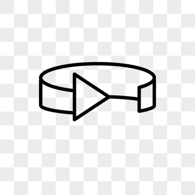 Saydam arka plan üzerinde rotasyon logo tasarımı izole döndürme vektör simgesi