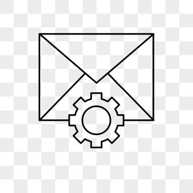 Saydam arka plan üzerinde posta logosu d izole posta vektör simgesi