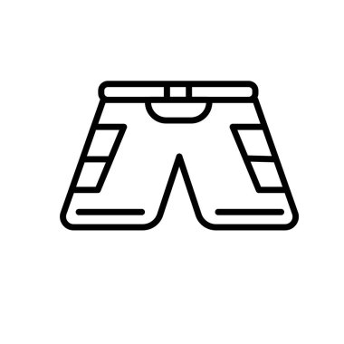 Şort simge vektör beyaz arka plan üzerinde şort işareti, l izole