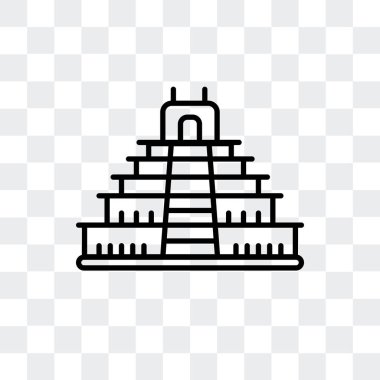 Saydam arka plan üzerinde Teotihuacan logo tasarımı izole Teotihuacan vektör simgesi