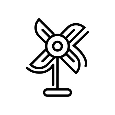 Fan simge vektör izole beyaz arka plan, Fan işareti, çizgi veya