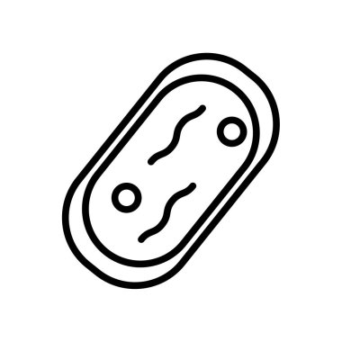 Bakteriler bakteri simge vektör, beyaz arka plan üzerinde izole işareti