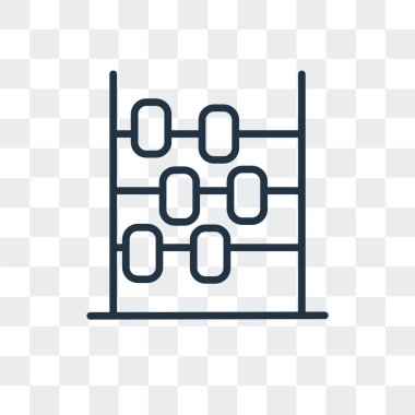 Saydam arka plan üzerinde abaküs logo tasarımı izole abacus vektör simgesi