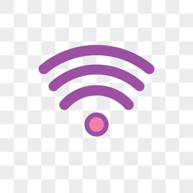 Saydam arka plan üzerinde Wifi logosu d izole Wifi vektör simgesi