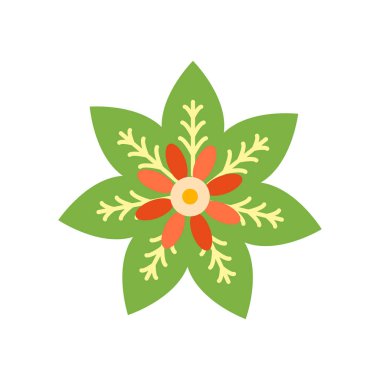 Beyaz arka plan üzerinde Atatürk çiçeği izole Atatürk çiçeği simge vektör 