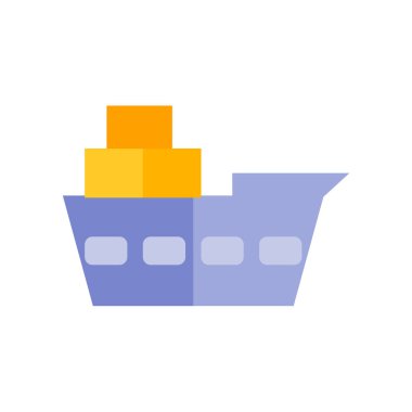 Gemi simge vektör izole beyaz arka plan, gemi işareti, deliv