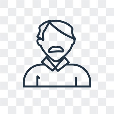 Saydam arka plan üzerinde Kullanıcı logo tasarımı izole Kullanıcı vektör simgesi