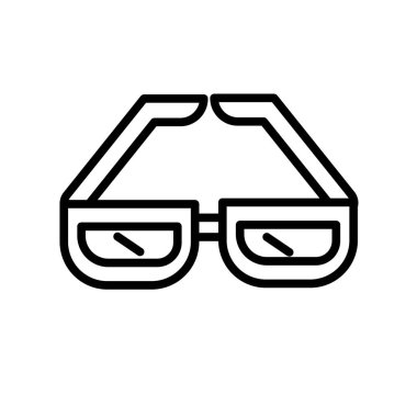 Beyaz arka plan üzerinde Ar gözlük izole Ar gözlük simge vektör 