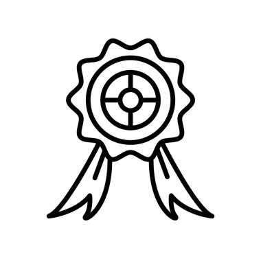 Rozet simge vektör izole beyaz arka plan, rozet işareti, lin