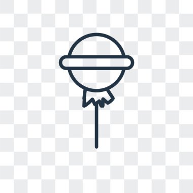 Saydam arka plan üzerinde lolipop logo tasarımı izole lolipop vektör simgesi