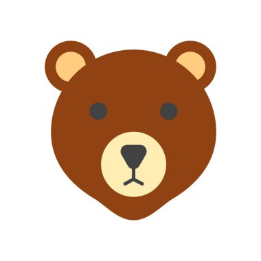 Beyaz arka plan üzerinde kutup ayısı izole kutup ayısı simge vektör 