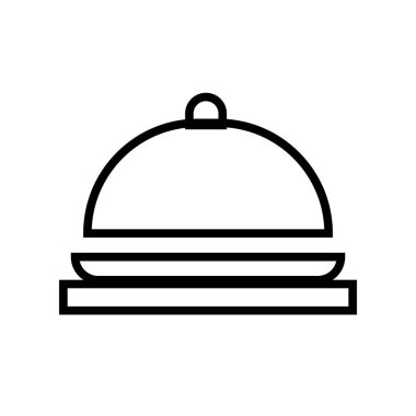 Akşam yemeği simge vektör izole üzerinde beyaz arka plan, akşam yemeği işareti, l