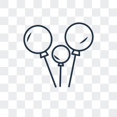 Balonlar şeffaf arka plan üzerinde balonlar logo tasarımı izole simge vektör