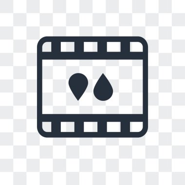 Saydam arka plan üzerinde izole görüntü fotogram vektör simgesi ben